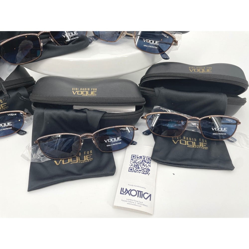 5‎ Vogue Sunglasses Womens Bundle x5 54 Brown Metal Gigi Hadid Crystal VO4139SB